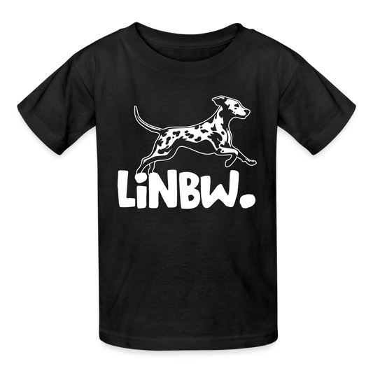 Kinder-T-Shirt – Dalmatiner-Logo „LiNBW.“ | Für kleine Fans mit Stil - Schwarz