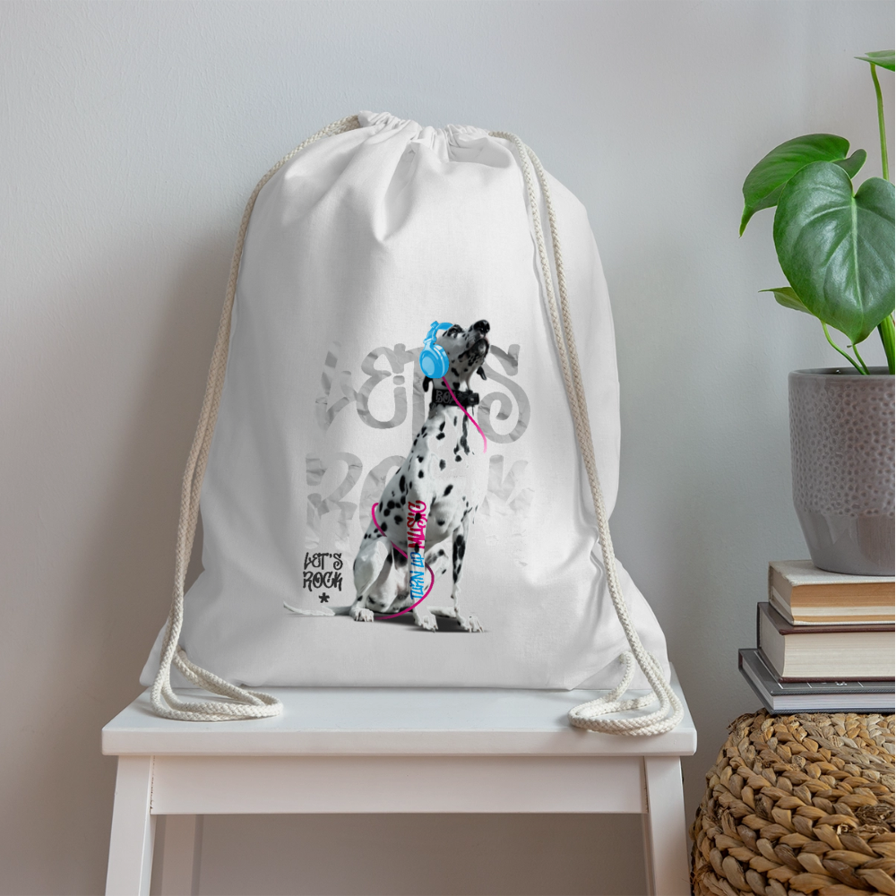 LiNBW. Turnbeutel Dalmatiner Let´s Rock - Weiß