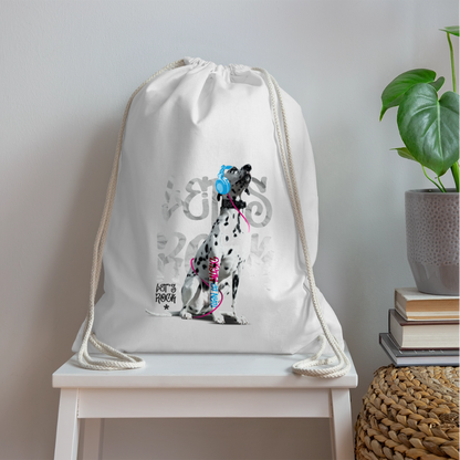 LiNBW. Turnbeutel Dalmatiner Let´s Rock - Weiß