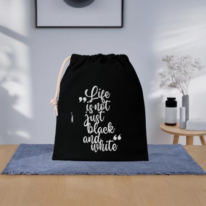 LiNBW. Baumwollbeutel Life is not just black and white - Schwarz