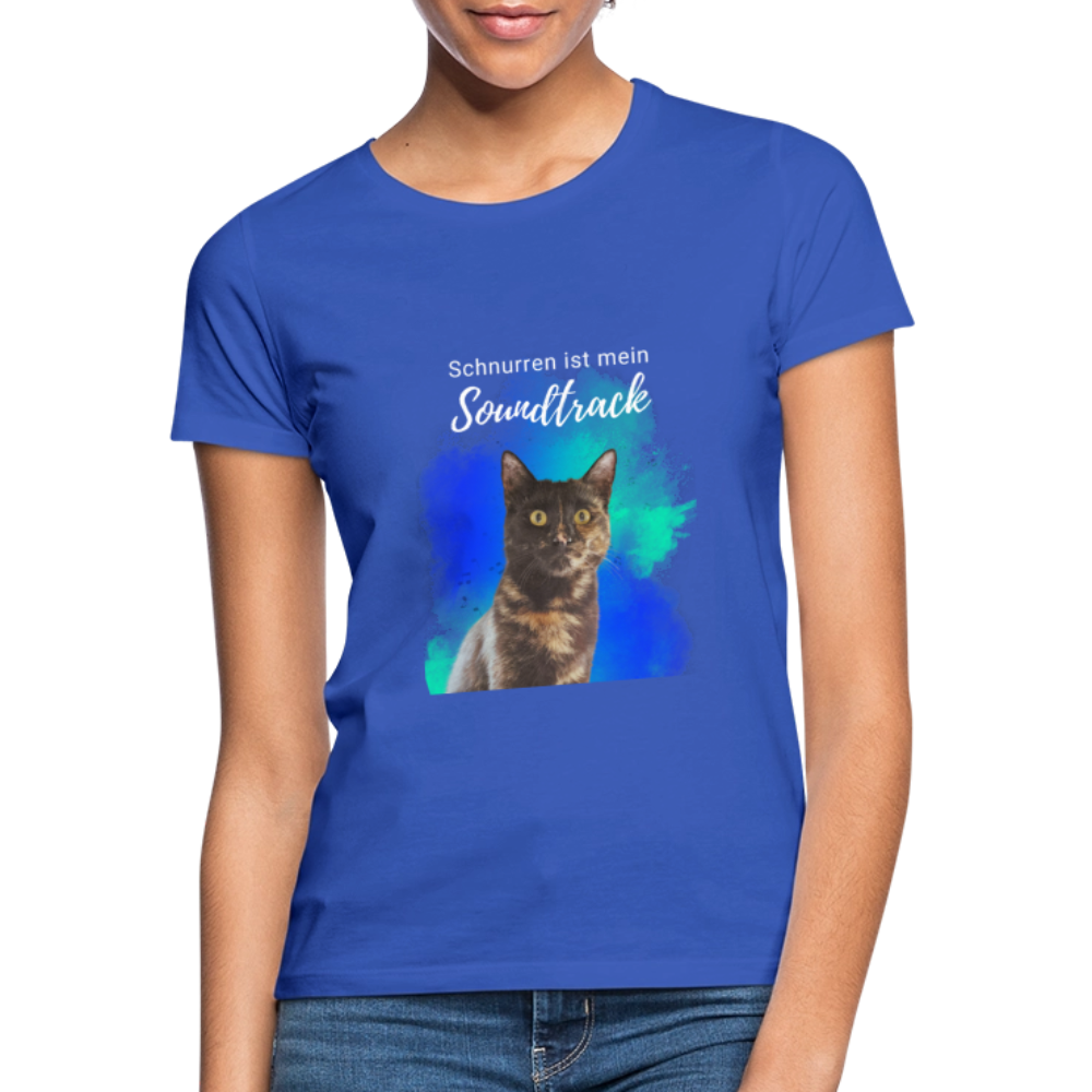 LiNBW. Frauen T-Shirt Schnurren ist mein Soundtrack - Royalblau