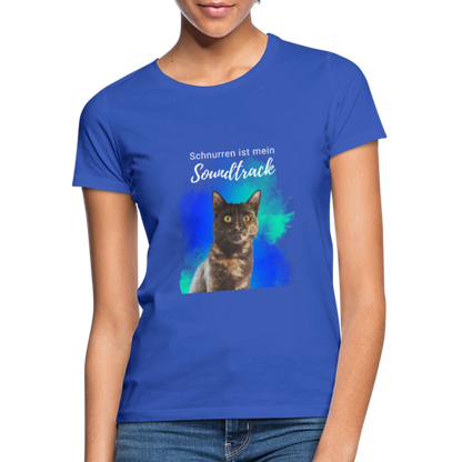 LiNBW. Frauen T-Shirt Schnurren ist mein Soundtrack - Royalblau