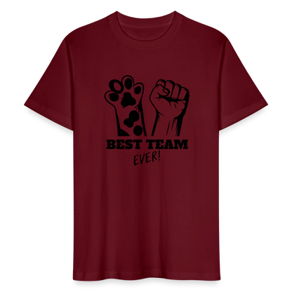 LiNBW. Männer T-Shirt Best Team Ever - Burgunderrot
