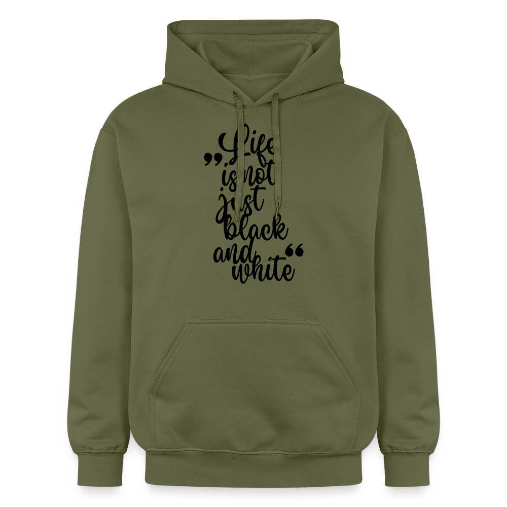 LiNBW. Männer & Frauen Hoodie Life is not just black and white - Militärgrün