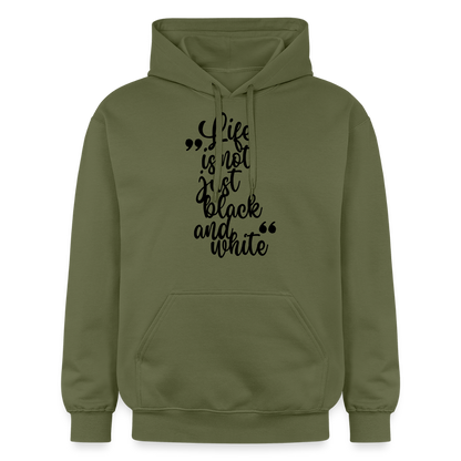 LiNBW. Männer & Frauen Hoodie Life is not just black and white - Militärgrün