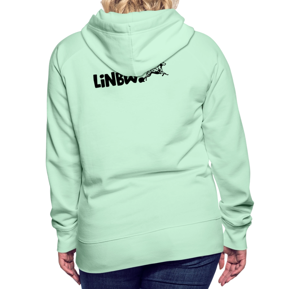 LiNBW. Frauen Hoodie Life is not just black and white - helles Mintgrün