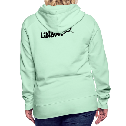 LiNBW. Frauen Hoodie Life is not just black and white - helles Mintgrün