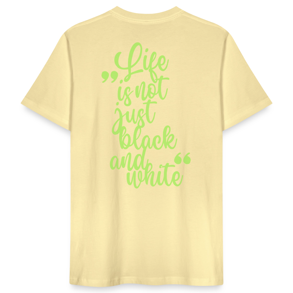 LiNBW. Männer T-Shirt Life is not just black and white - Creme