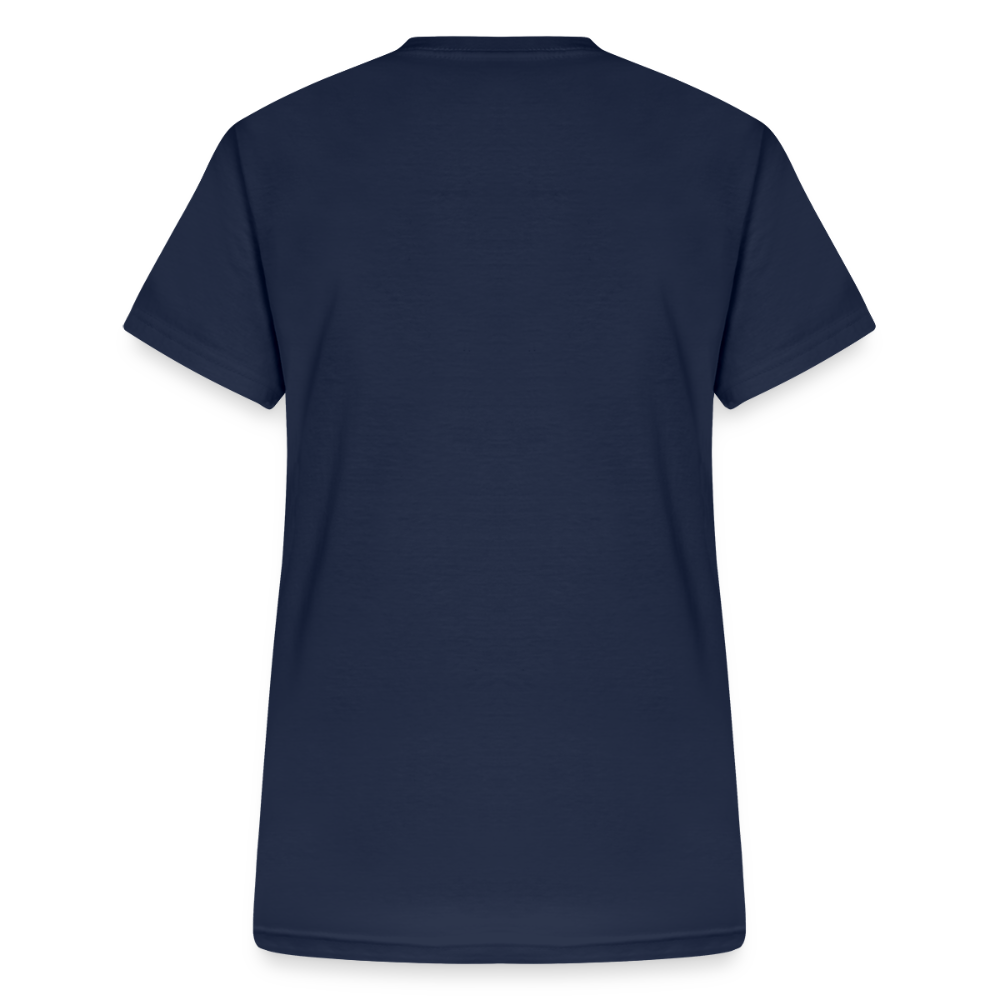 LiNBW. Frauen T-Shirt V-Ausschnitt Schnurren ist mein Soundtrack - Navy