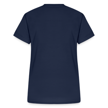 LiNBW. Frauen T-Shirt V-Ausschnitt Schnurren ist mein Soundtrack - Navy