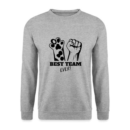LiNBW. Männer Pullover Best Team Ever - Weißgrau meliert