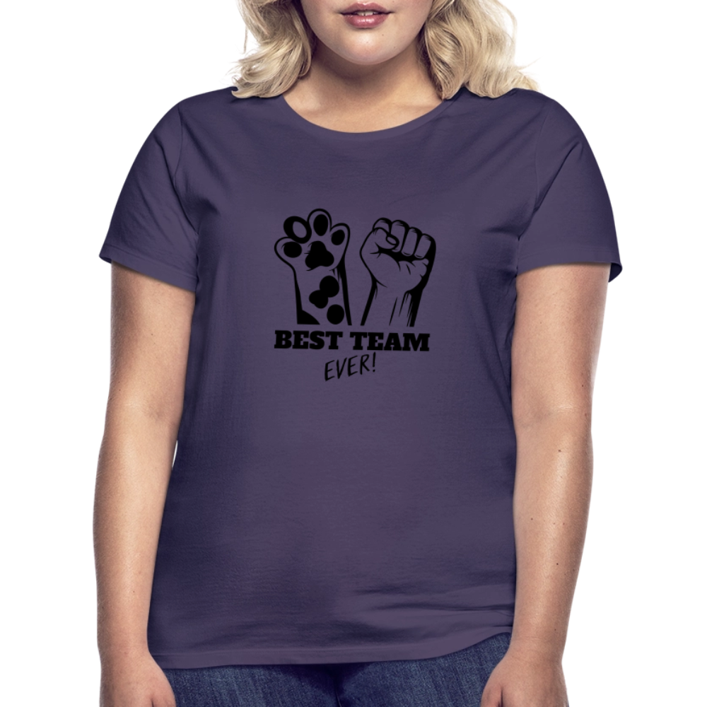 LiNBW. Frauen T-Shirt Best Team Ever - Dunkellila
