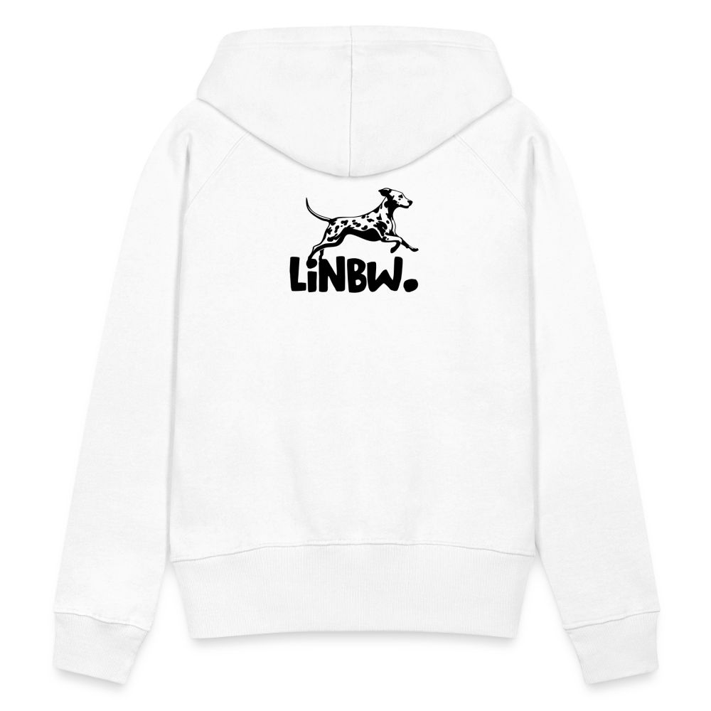 LiNBW. Frauen Hoodie Dalmatiner Life is not just black and white - Weiß