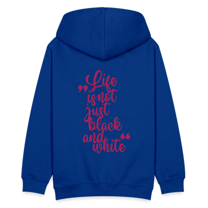 LiNBW. Teenager Hoodie Life is not just black and white - Royalblau