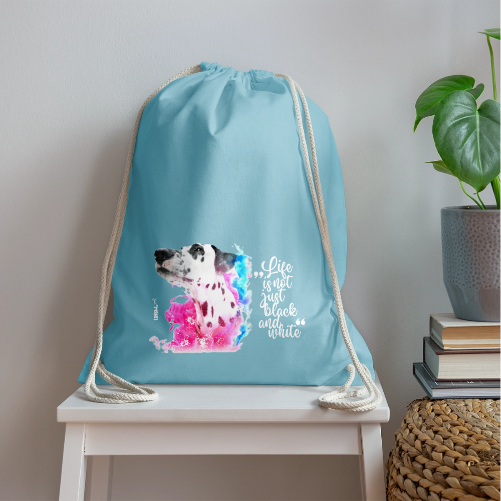 LiNBW. Turnbeutel Dalmatiner Life is not just black and white - Aqua