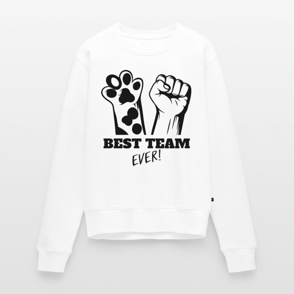 Damen Pullover „Best Team Ever“ –  für wahre Freundschaft 🐾✊ - Weiß
