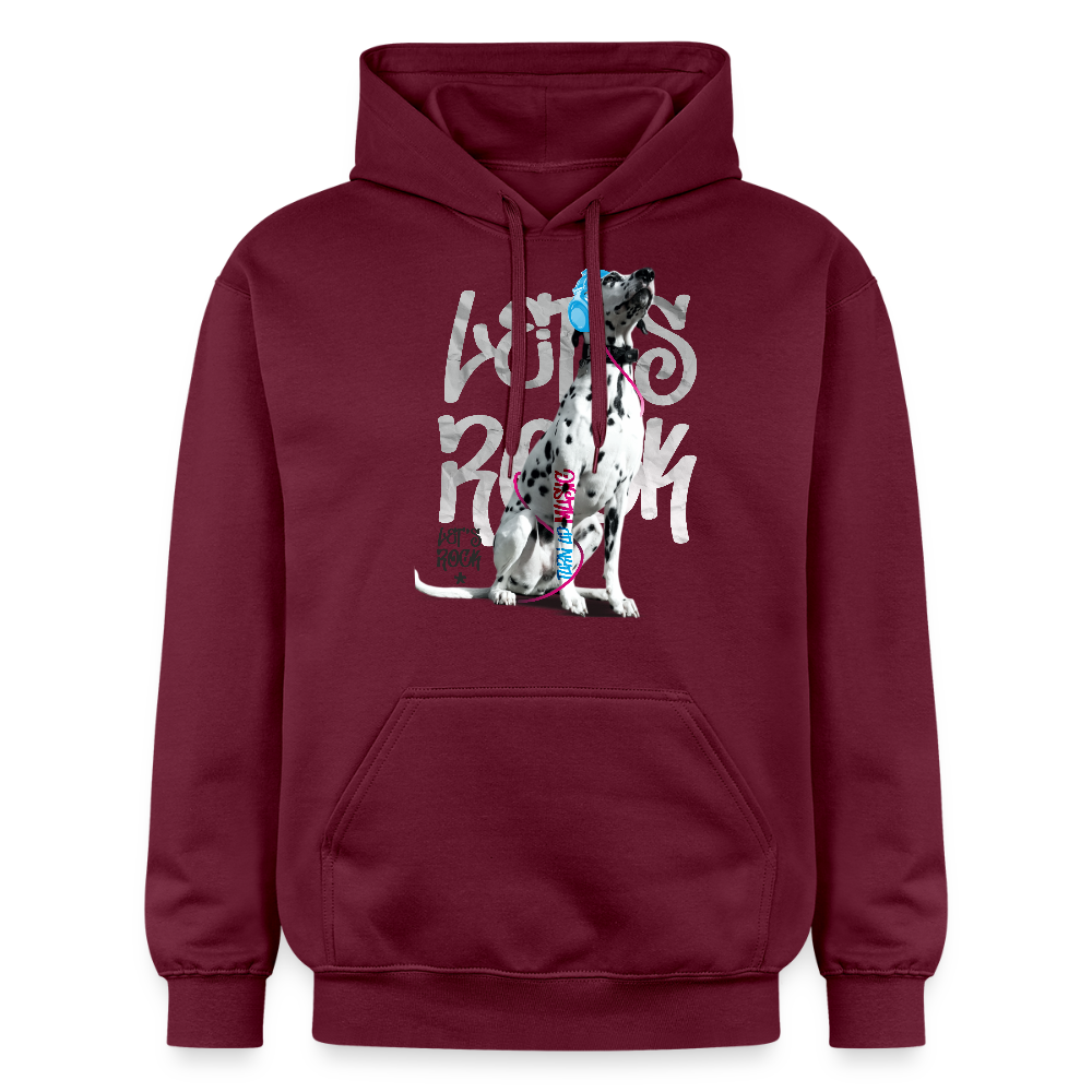 LiNBW. Männer & Frauen Hoodie Dalmatiner Let's Rock - Maroon