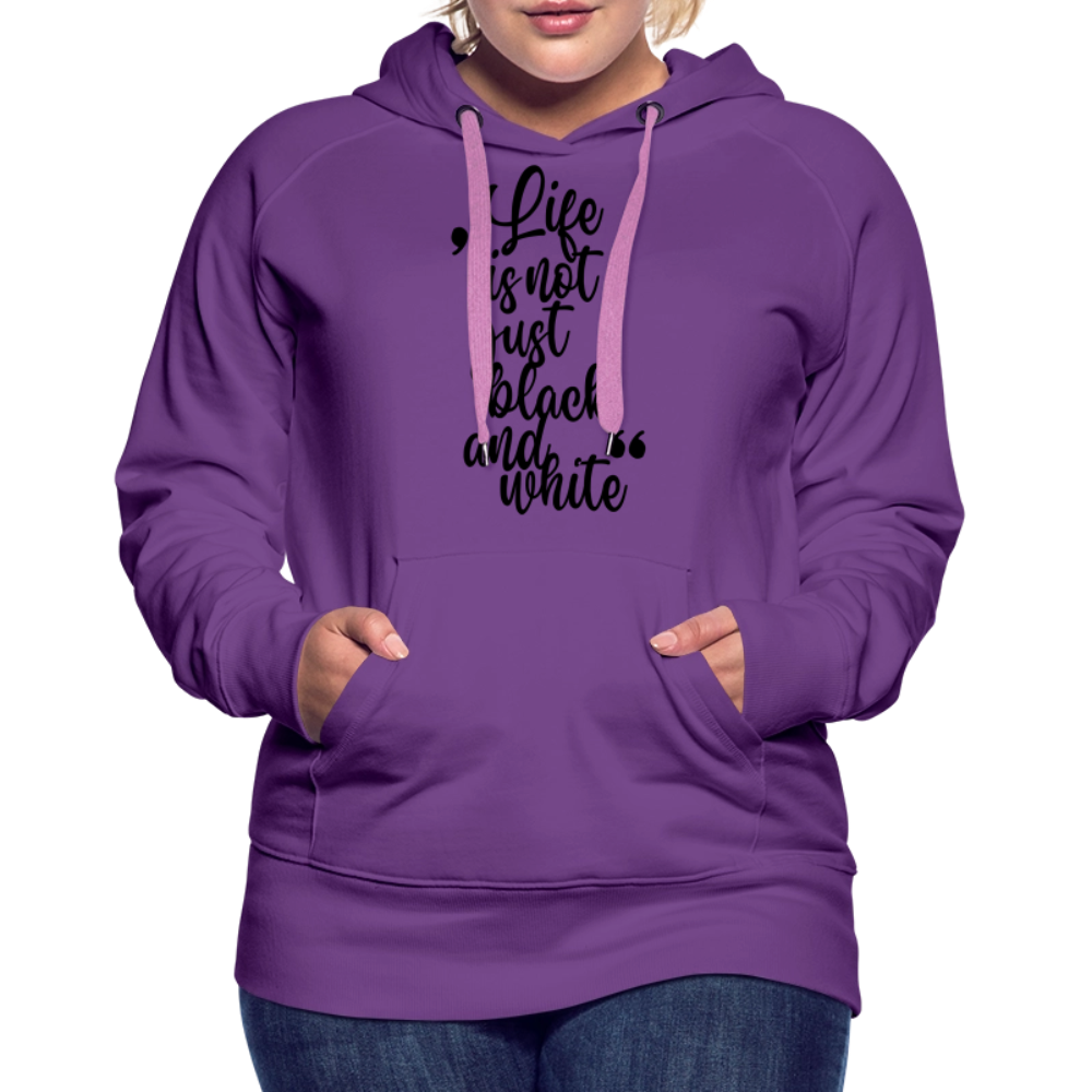 LiNBW. Frauen Hoodie Life is not just black and white - Purple