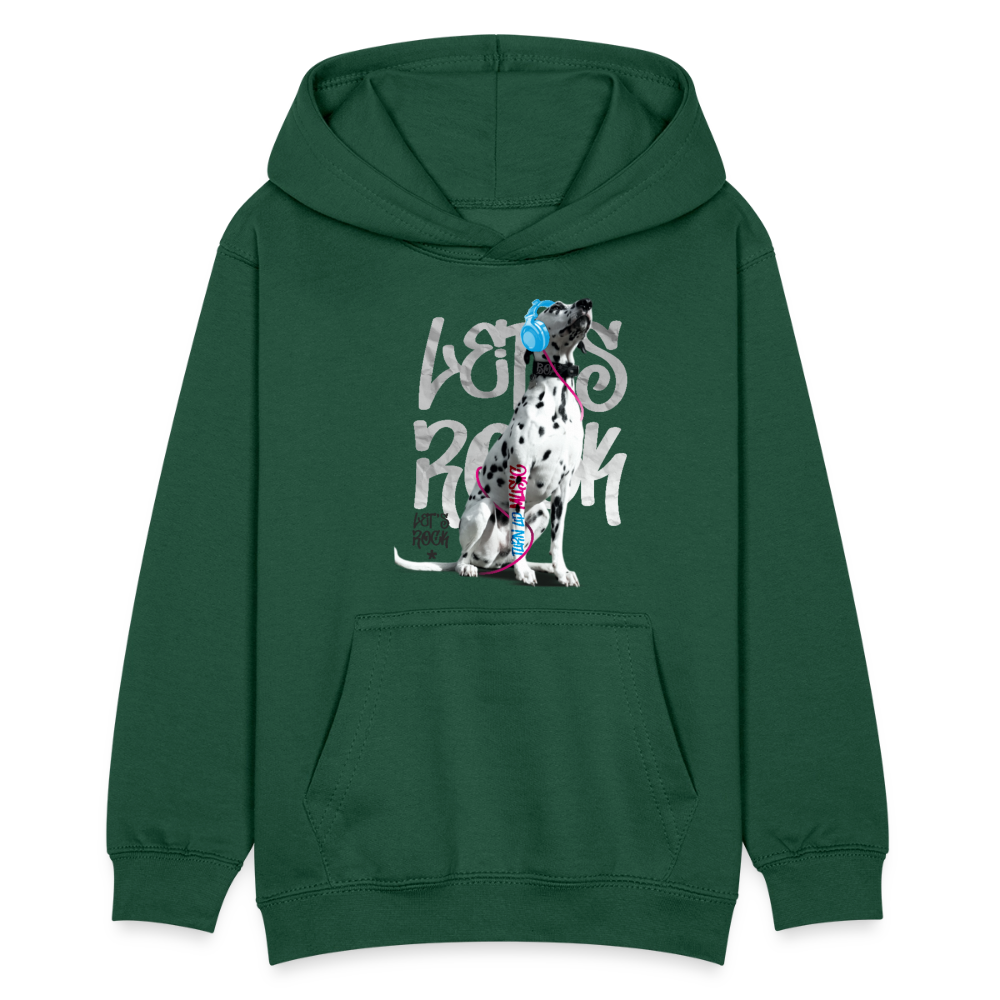LiNBW. Kinder Hoodie Dalmatiner Let's Rock - Flaschengrün