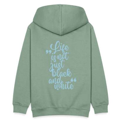 LiNBW. Teenager Hoodie Life is not just black and white - Graugrün
