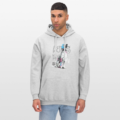 LiNBW. Männer & Frauen Hoodie Dalmatiner Let's Rock - Hellgrau meliert