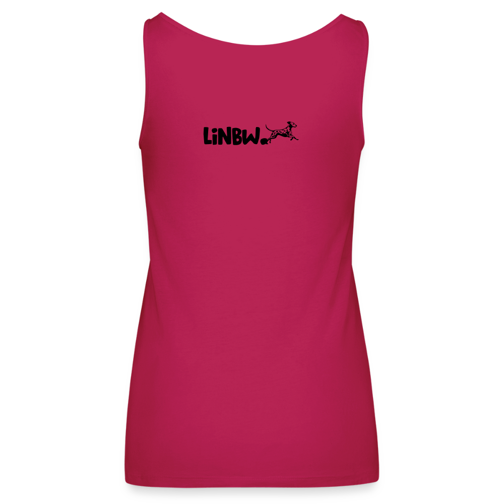 LiNBW. Frauen Tank-Top Dalmatiner Life is not just black and white - dunkles Pink