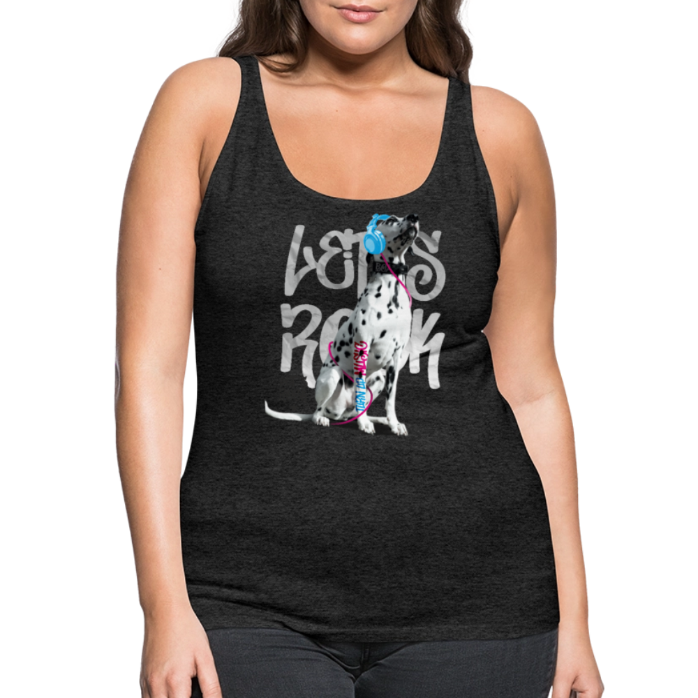 LiNBW. Frauen Tank-Top Dalmatiner Let's Rock - Anthrazit