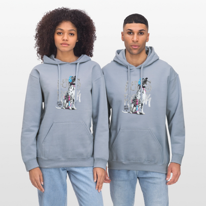 LiNBW. Männer & Frauen Hoodie Dalmatiner Let's Rock - Blau
