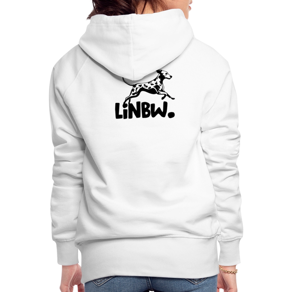 LiNBW. Frauen Hoodie Dalmatiner Life is not just black and white - Weiß