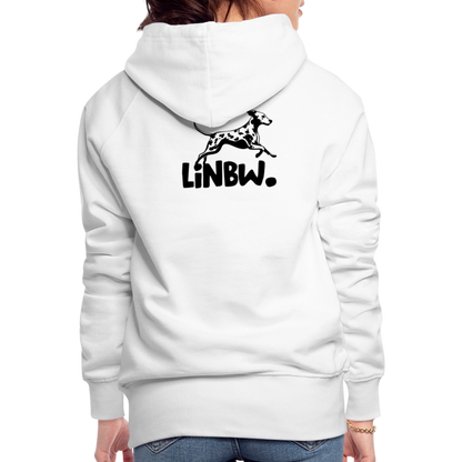 LiNBW. Frauen Hoodie Dalmatiner Life is not just black and white - Weiß