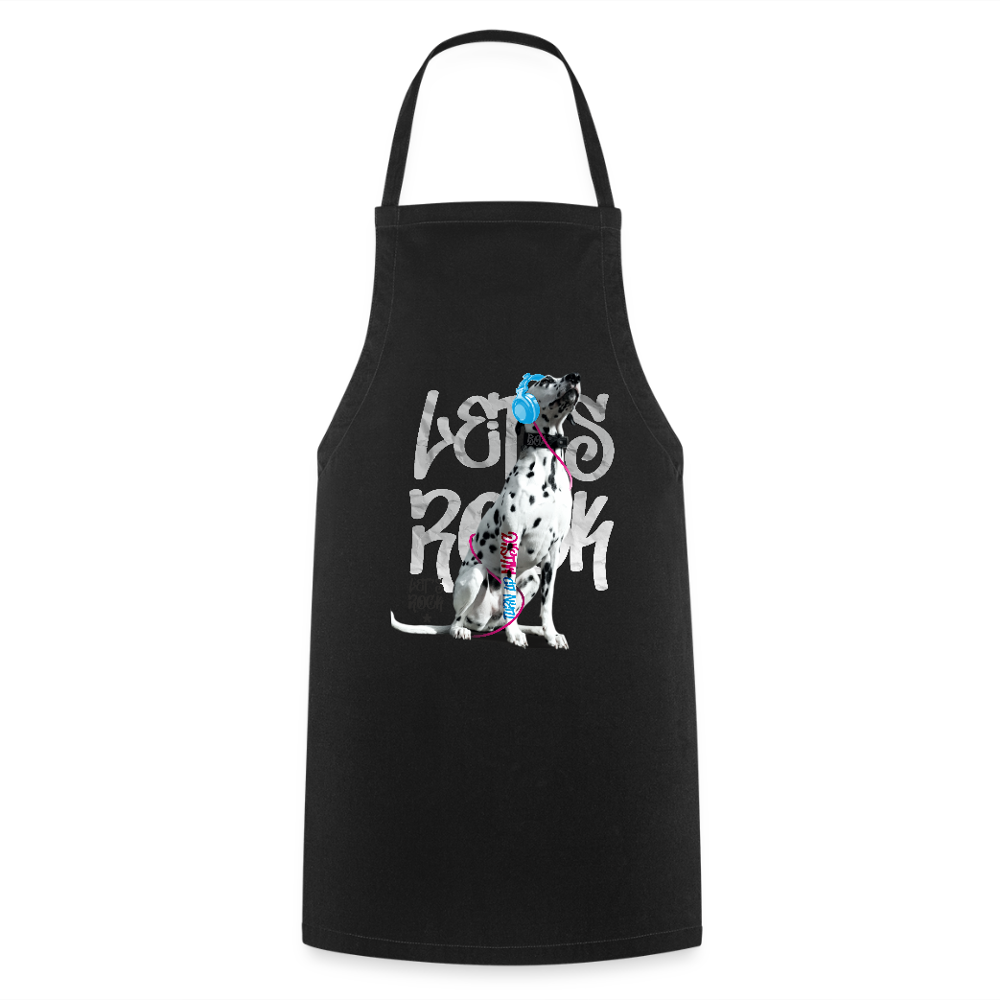 Kochschürze „Let’s Rock“ – Für Dalmatiner-Fans mit Rhythmus im Blut - Schwarz