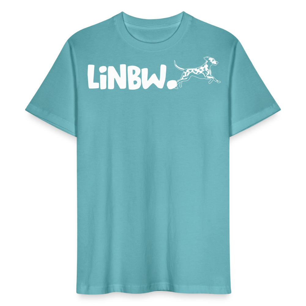 LiNBW. Männer T-Shirt Life is not just black and white - Pastelltürkis