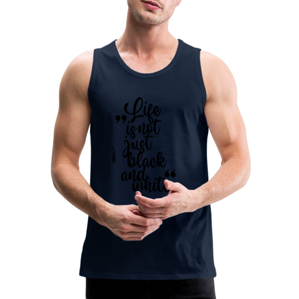 LiNBW. Männer Tank-Top Life is not just black and white - Navy