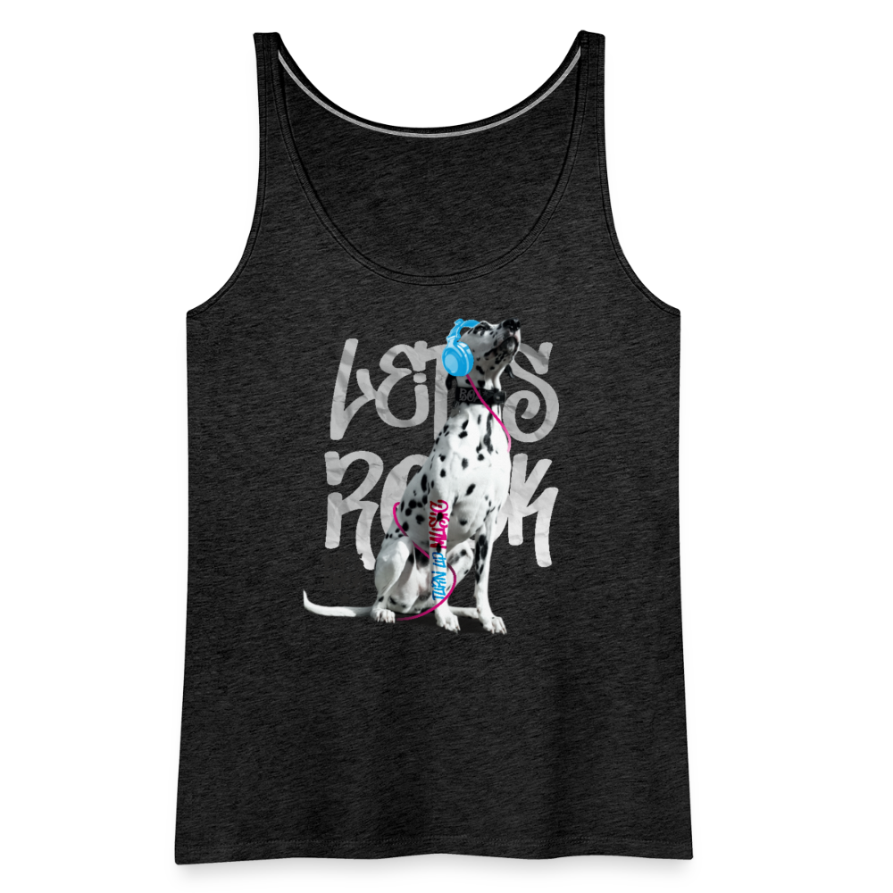 LiNBW. Frauen Tank-Top Dalmatiner Let's Rock - Anthrazit