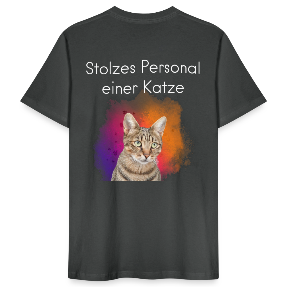 LiNBW. Männer T-Shirt Stolzes Personal einer Katze - Anthrazit