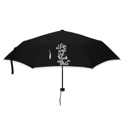 Regenschirm „Life is not just black and white“ – Dein Statement gegen graue Tage - Schwarz