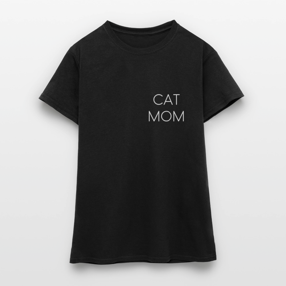 LiNBW. Frauen T-Shirt Stolzes Personal einer Katze - Schwarz