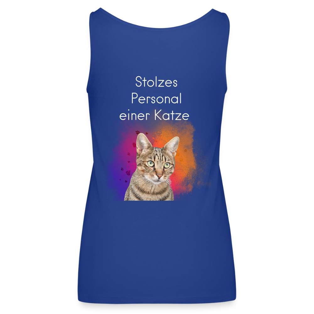 LiNBW. Frauen Tank-Top Stolzes Personal einer Katze - Königsblau