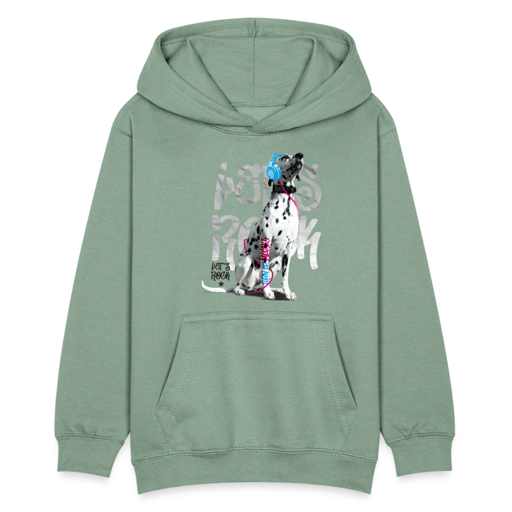 LiNBW. Kinder Hoodie Dalmatiner Let's Rock - Graugrün