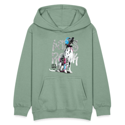 LiNBW. Kinder Hoodie Dalmatiner Let's Rock - Graugrün