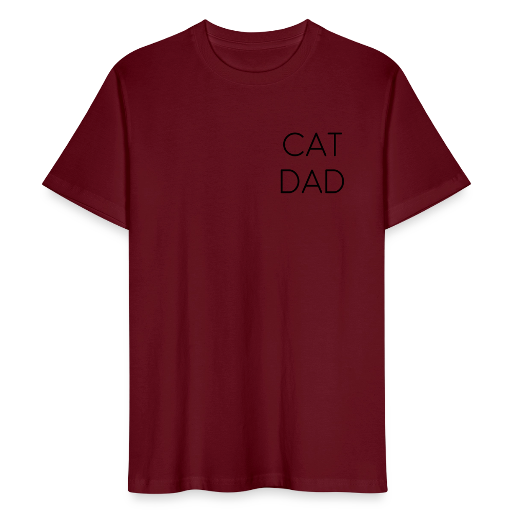 LiNBW. Männer T-Shirt Stolzes Personal einer Katze - Burgunderrot