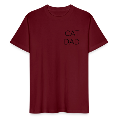 LiNBW. Männer T-Shirt Stolzes Personal einer Katze - Burgunderrot