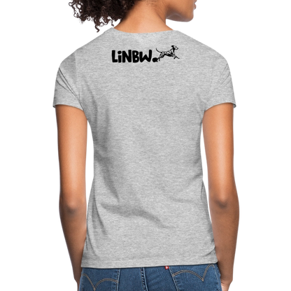 LiNBW. Frauen T-Shirt Life is not just black and white - Grau meliert