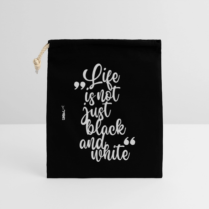 LiNBW. Baumwollbeutel Life is not just black and white - Schwarz