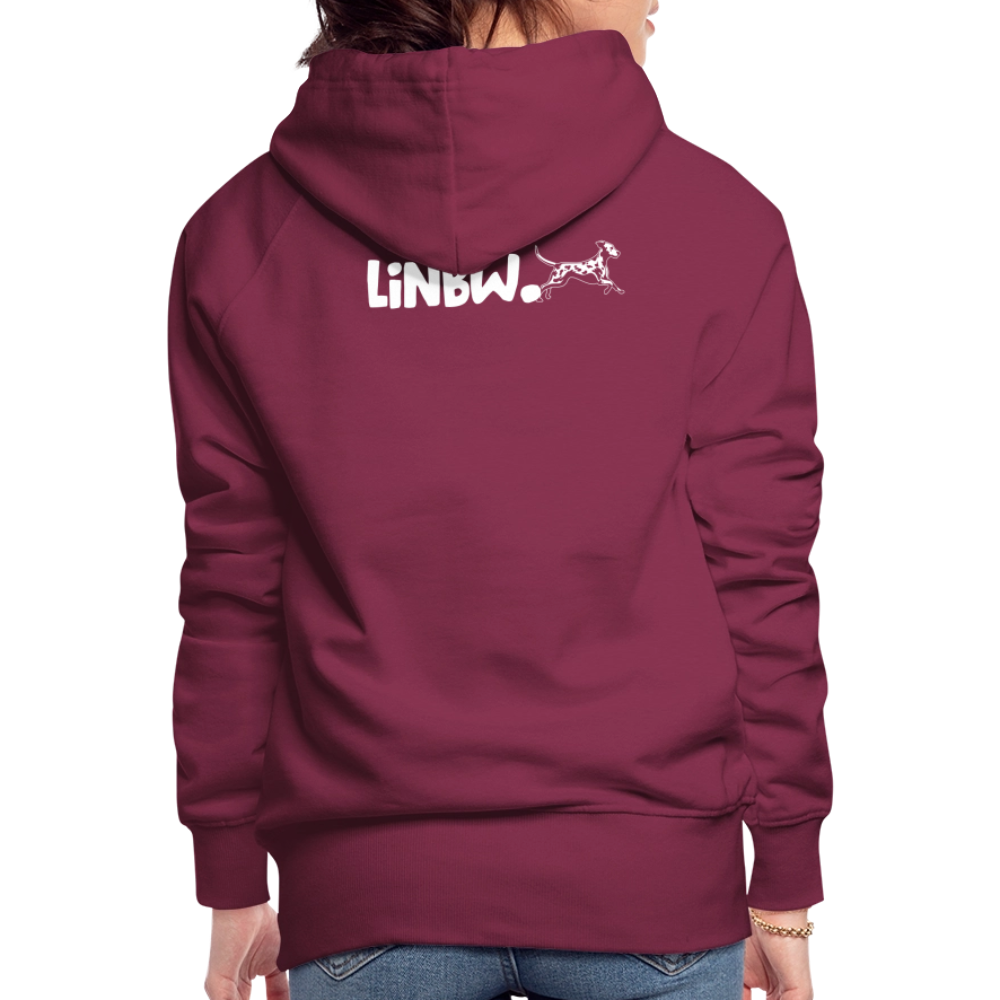LiNBW. Frauen Hoodie Life is not just black and white - Bordeaux