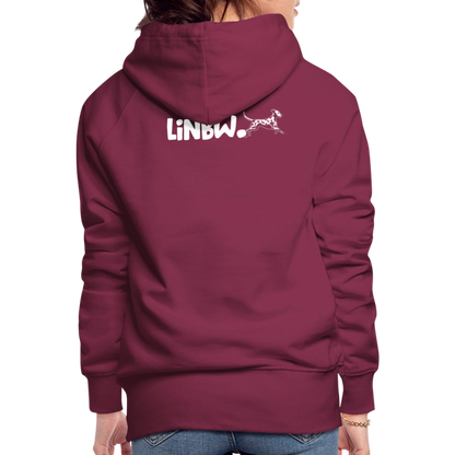 LiNBW. Frauen Hoodie Life is not just black and white - Bordeaux
