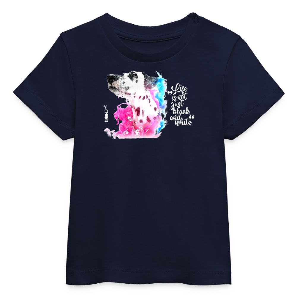 LiNBW. Baby T-Shirt Dalmatiner Life is not just black and white - Navy