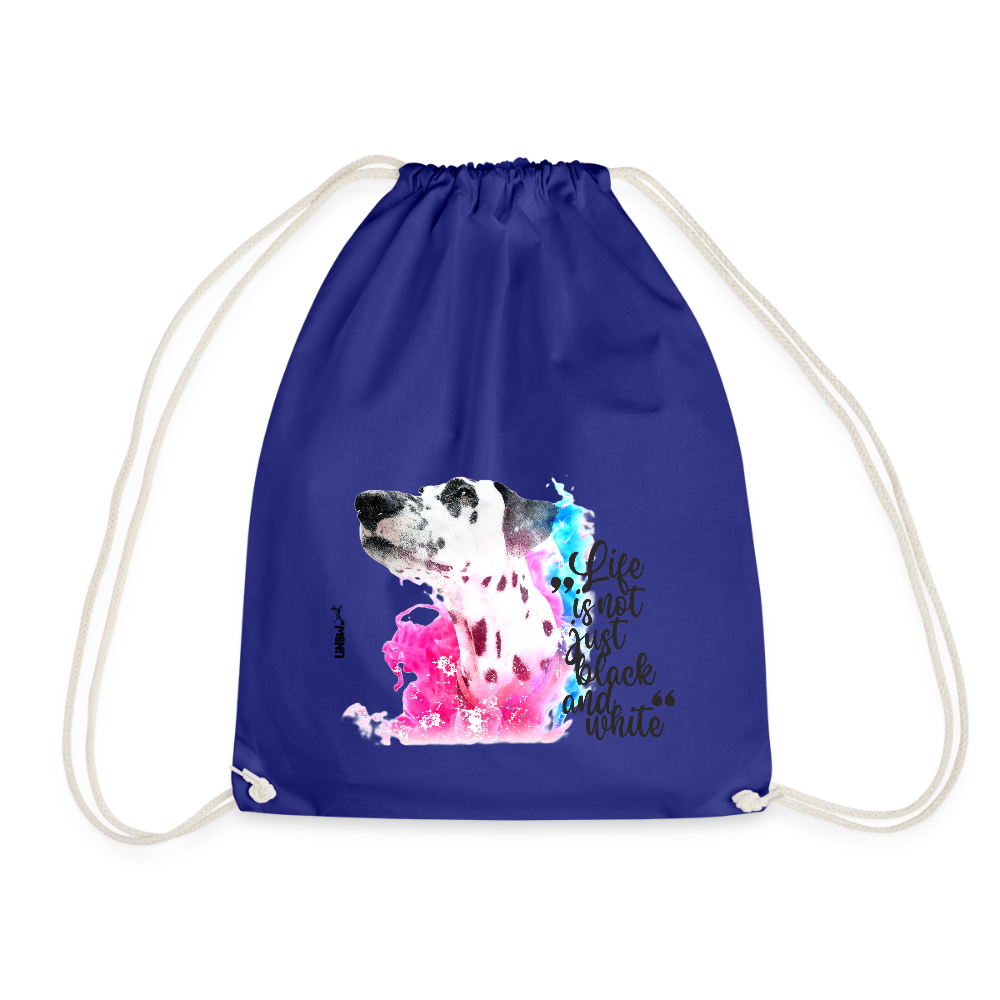 LiNBW. Turnbeutel Dalmatiner Life is not just black and white - Königsblau