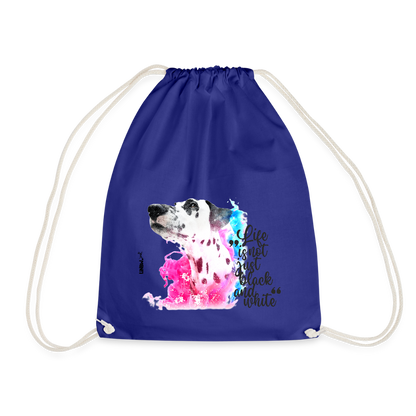 LiNBW. Turnbeutel Dalmatiner Life is not just black and white - Königsblau