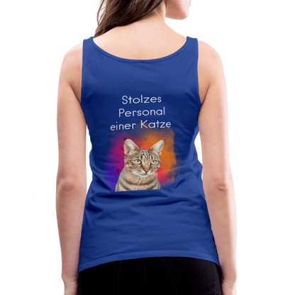 LiNBW. Frauen Tank-Top Stolzes Personal einer Katze - Königsblau